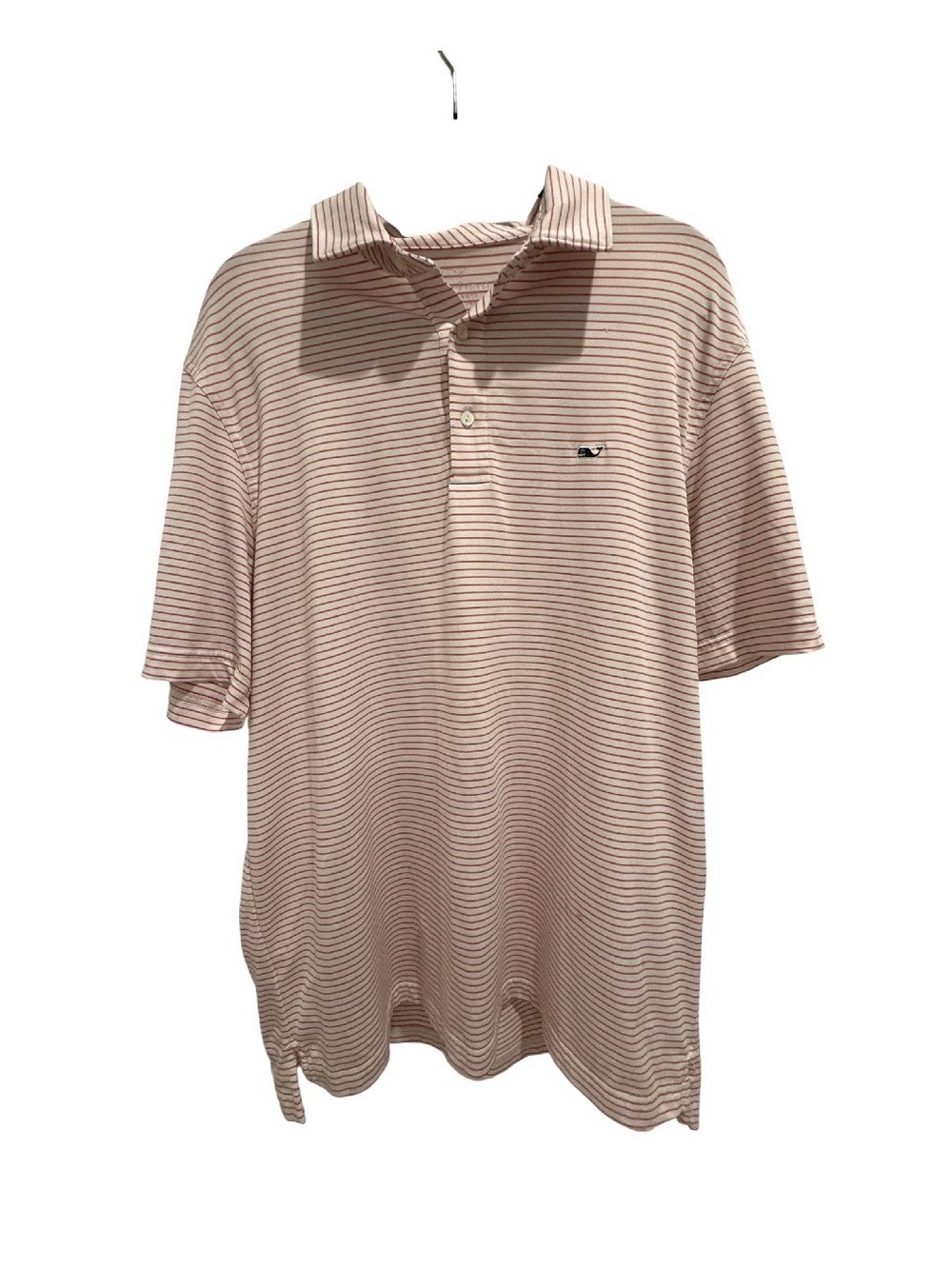Vineyard Vines Men’s Pink and Navy Micro-Striped Polo
